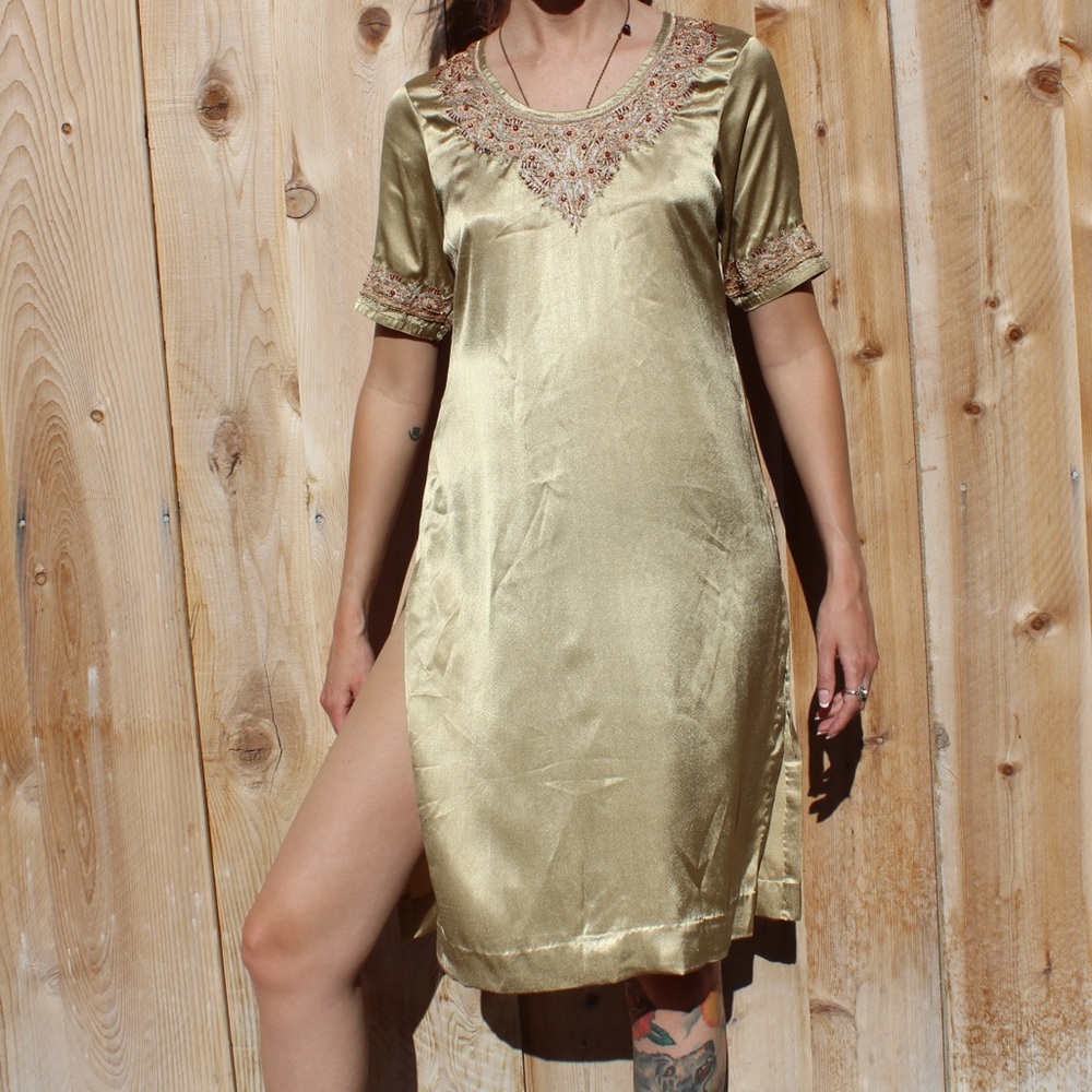 ONE OF A KIND Handmade Ethnic ShortSleeve Dress